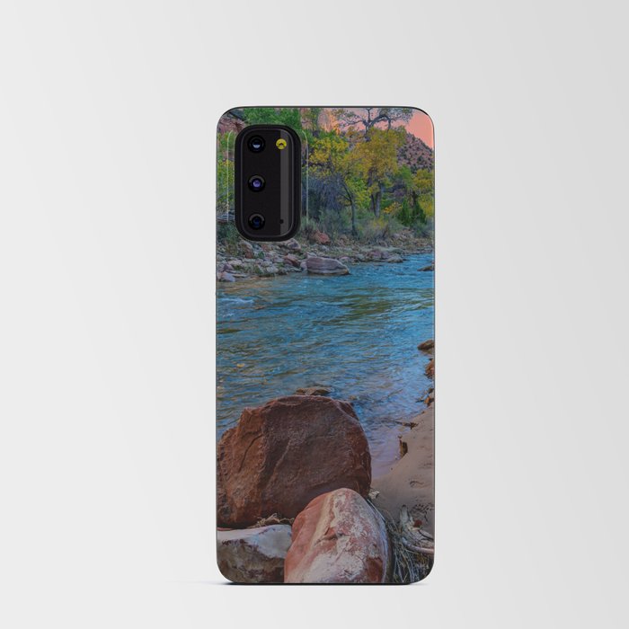 Autumn Sunrise - Virgin River, Zion National Park, Utah Android Card Case