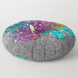 Rainbow Mermaid Floor Pillow