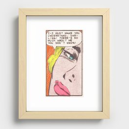 Comic Girl | Retro | Vintage | Lichtenstein Inspired Recessed Framed Print