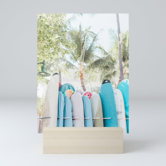 Surfing Hawaii  Mini Art Print