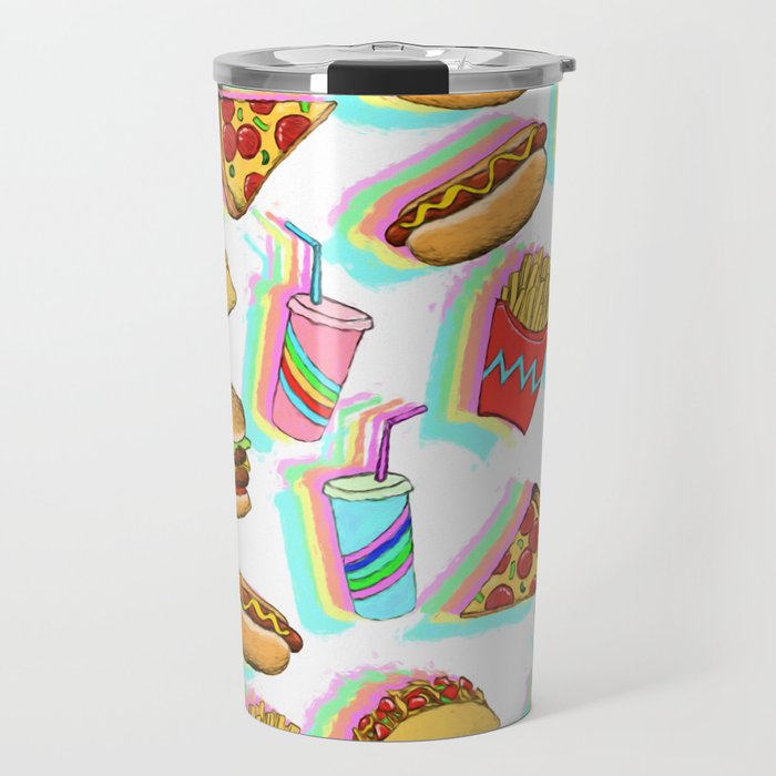 Rainbow Fast Food Travel Mug
