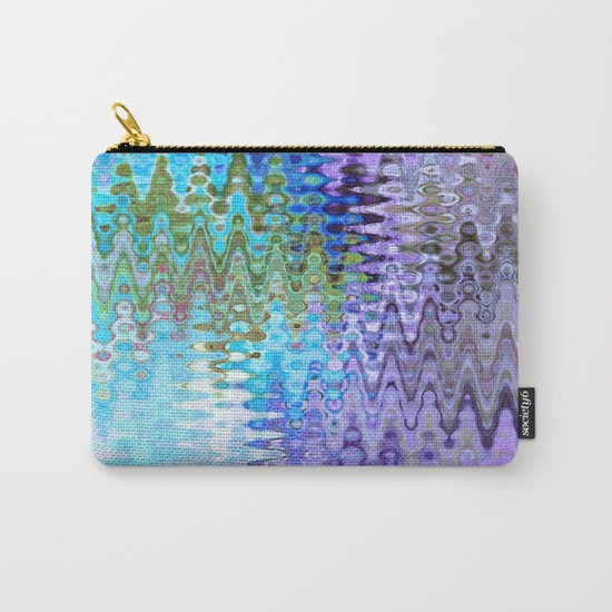 Charming Distractions, Abstract Art Waves Carry-All Pouch