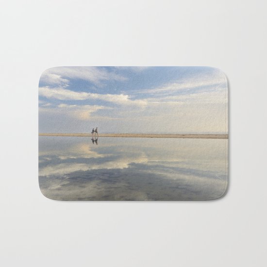 "Heaven walk". Sea sunset Bath Mat