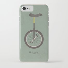 Unicycle (with text) iPhone Case