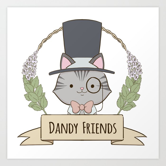 Dandy friends Art Print