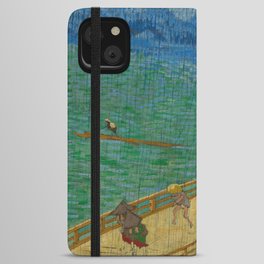 Bridge in the Rain, after Hiroshige, 1887 by Vincent van Gogh iPhone Wallet Case