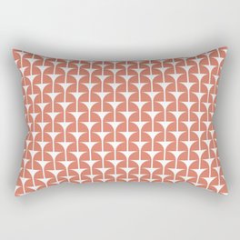 Mid-Century Geometric Coral Rectangular Pillow