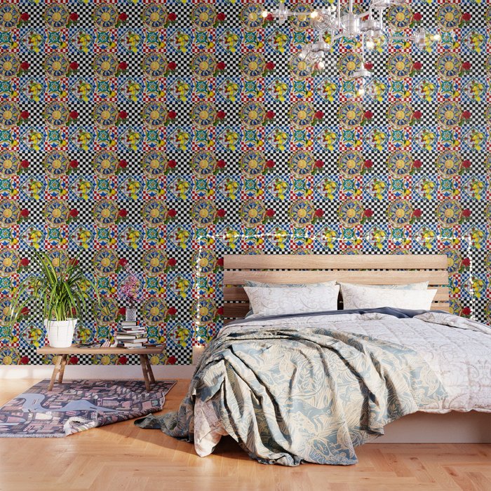 Sicilian sun,tiles,summer,majolica,lemon art Wallpaper