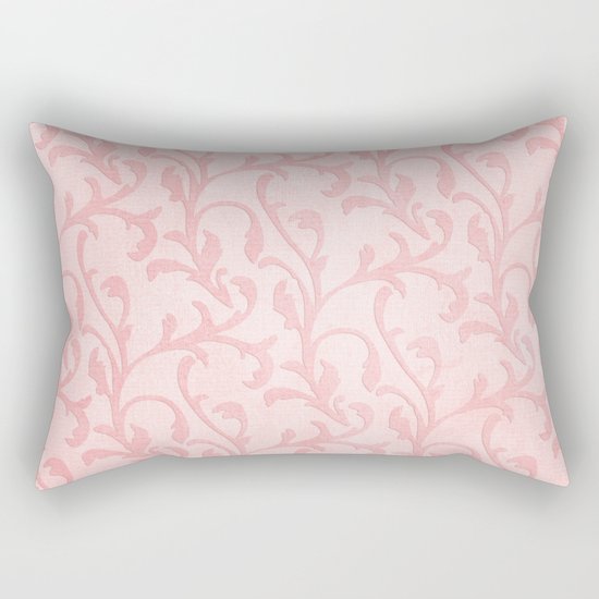 Pretty princess- Pink elegant Damask pattern Rectangular Pillow