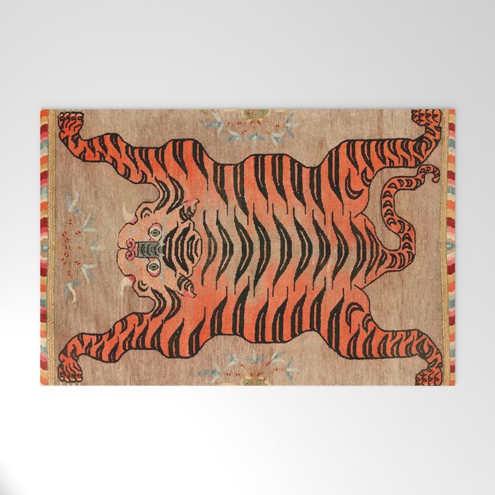 Antique Tibetan Tiger Rug by eye4designs | Society6