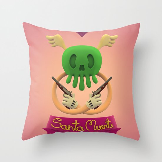 Santa Muerte Throw Pillow