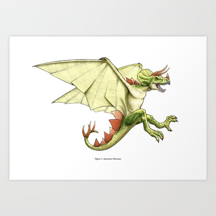 Awesomest Dinosaur Art Print