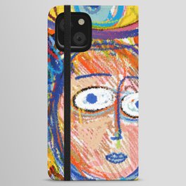 Kid with Third Eye Playing Football iPhone Wallet Case
