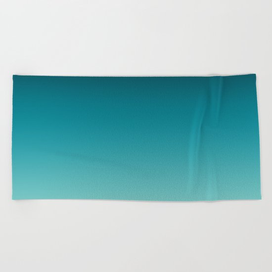 Ombre gradient digital illustration navy colors Beach Towel