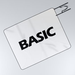 BASIC in Black Picnic Blanket