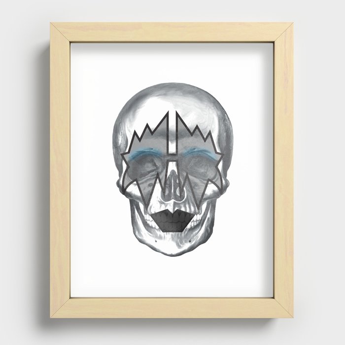 Spaceman-KISS skull Recessed Framed Print