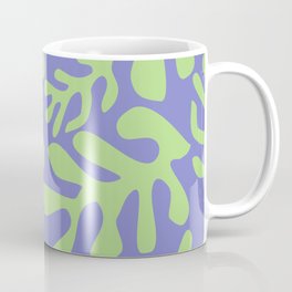 Matisse Seaweed Leaves Green on Very Peri Lavender Background Mug