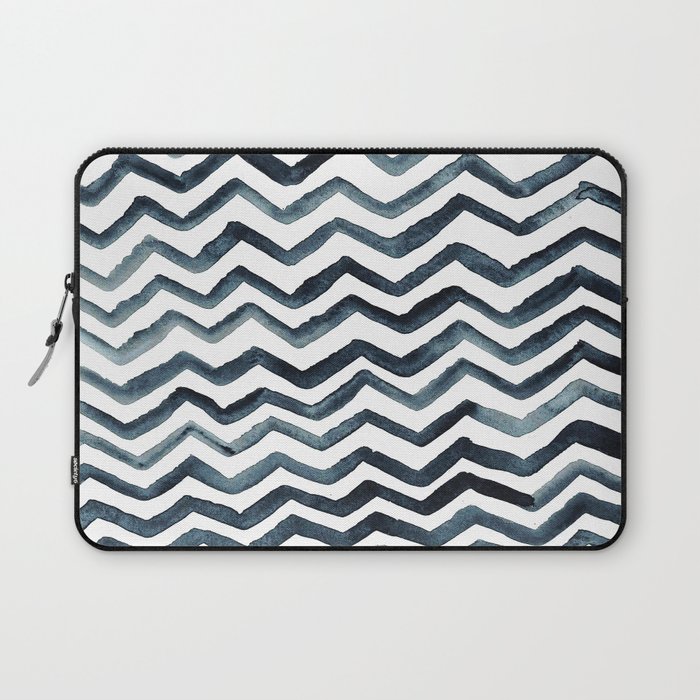 Zig Zag Stripe Deep Indigo Laptop Sleeve