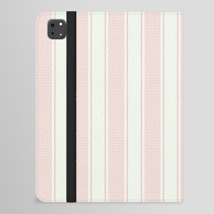 Vintage pastel pink stripes pattern iPad Folio Case