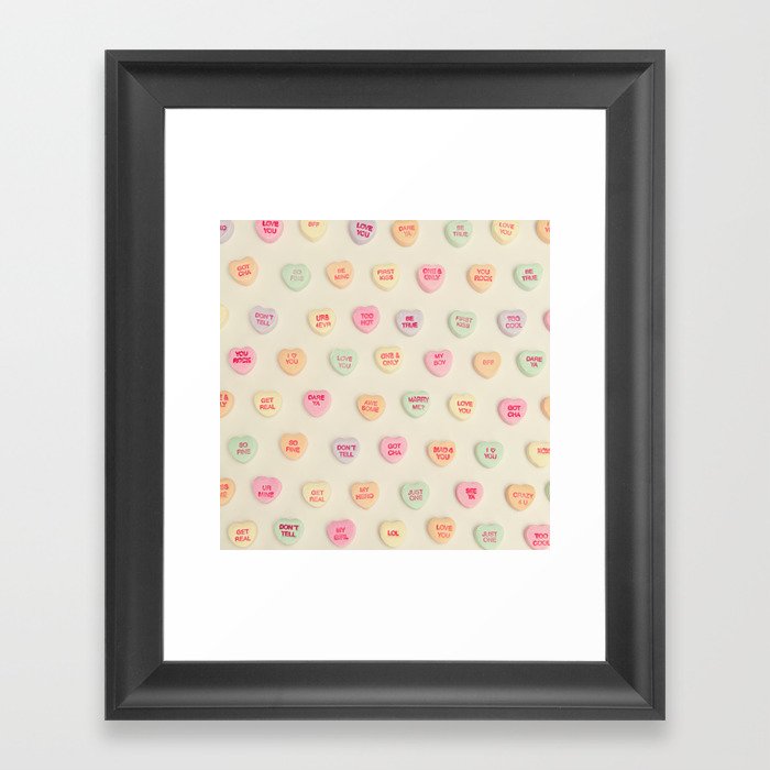 what does your heart say? Framed Art Print