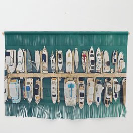 Boats in a Harbor. Aerial View  Wall Hanging