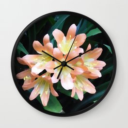 Clivia Cluster - Digital Oil Painting Wall Clock | Graphicdesign, Photo, Digital, Oilpainting, Gardens, Flowers, Plants, Environment, Pretty, Garden 