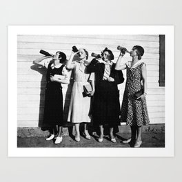Drinking Woman / Funny Photography Art Print