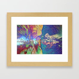 Psychedelic Mountain Range Framed Art Print