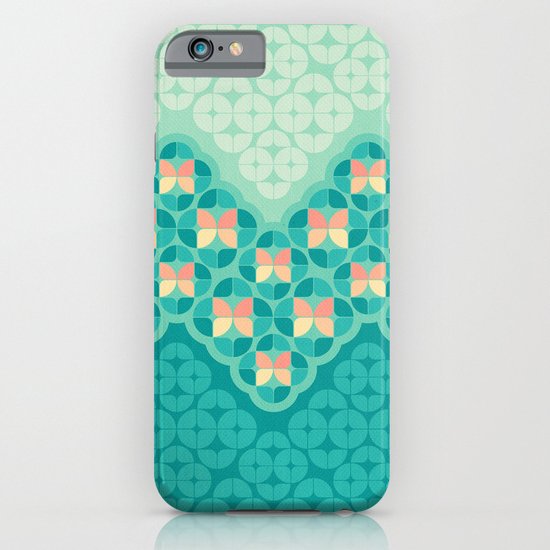 Blue Garden Pattern iPhone & iPod Case