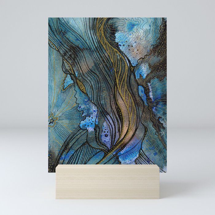 Blue Sea-1 Mini Art Print