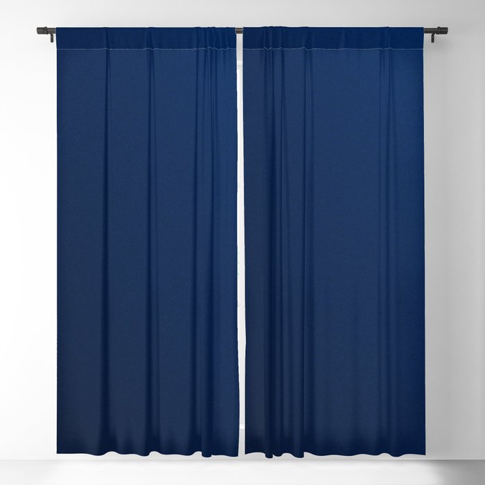 Deep Blue Ombre Elegant Blackout Curtain