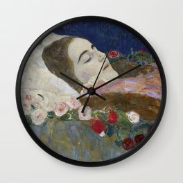 RIA ON HER DEATHBED - GUSTAV KLIMT Wall Clock