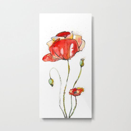red poppies Metal Print