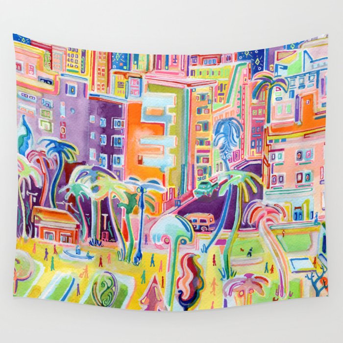 Miami Electric Wall Tapestry