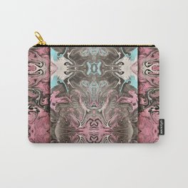 Pink on brown arabesque Carry-All Pouch