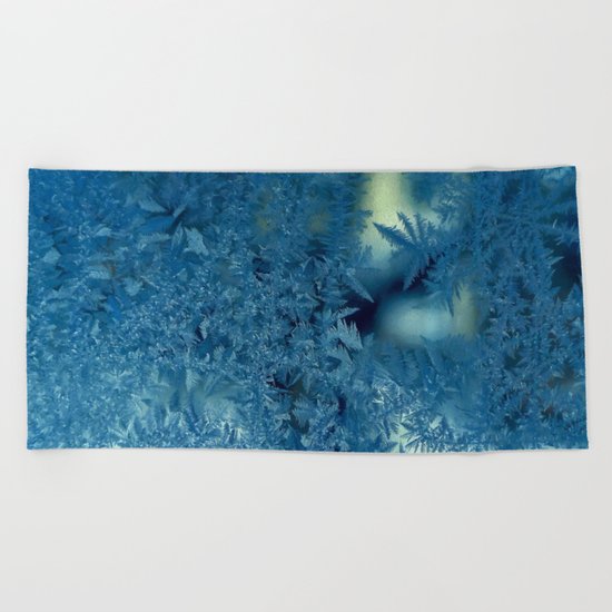Frost patterns Beach Towel