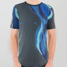 A Splash of Blue All Over Graphic Tee