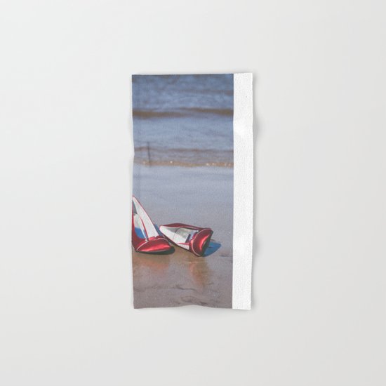 Red High-Heeled Shoes Hand & Bath Towel