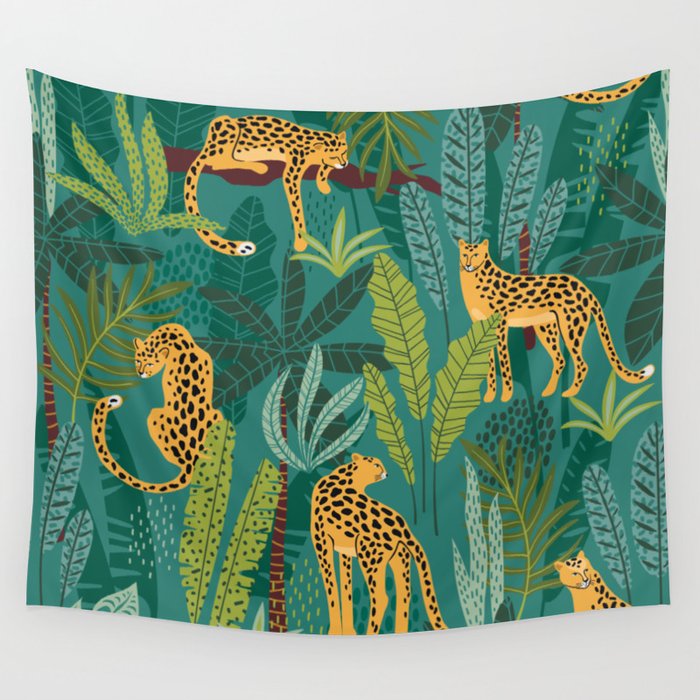 Designer Inspo Cheetah Jungle Love Wall Tapestry