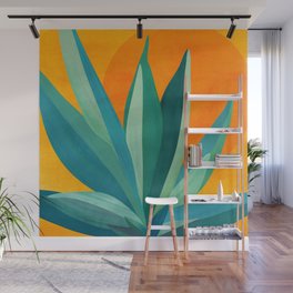 West Coast Sunset With Agave Wall Mural