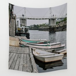 Perkins Cove Boats Wall Tapestry