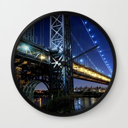 Washington Bridge New York City Wall Clock | Bridge, Newyorkcity, Newyork, Digital, Cityskylineseries, Homedecor, Architecture, Dormdecor, Skyline, Chic 