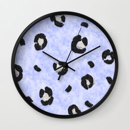 Leopard Skin Spots in Retro Hippie Style (xii 2021) Wall Clock