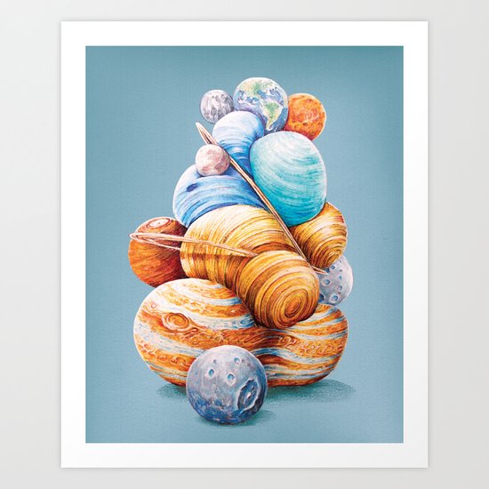Planetary Pile-Up Art Print