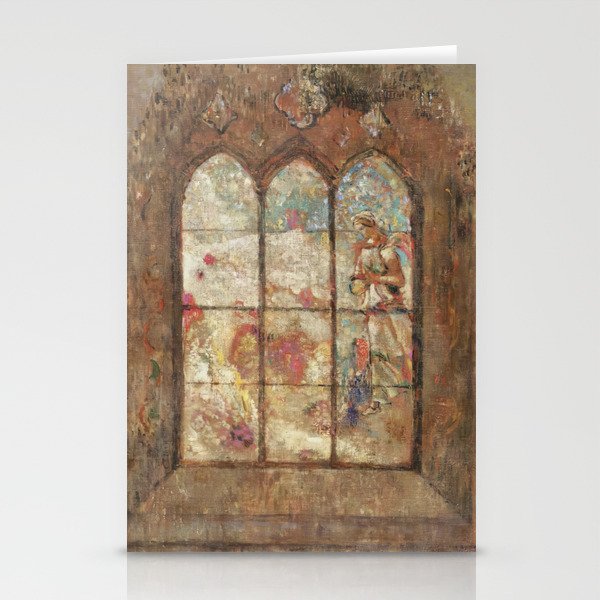The Stained Glass Window, Odilon Redon Stationery Cards