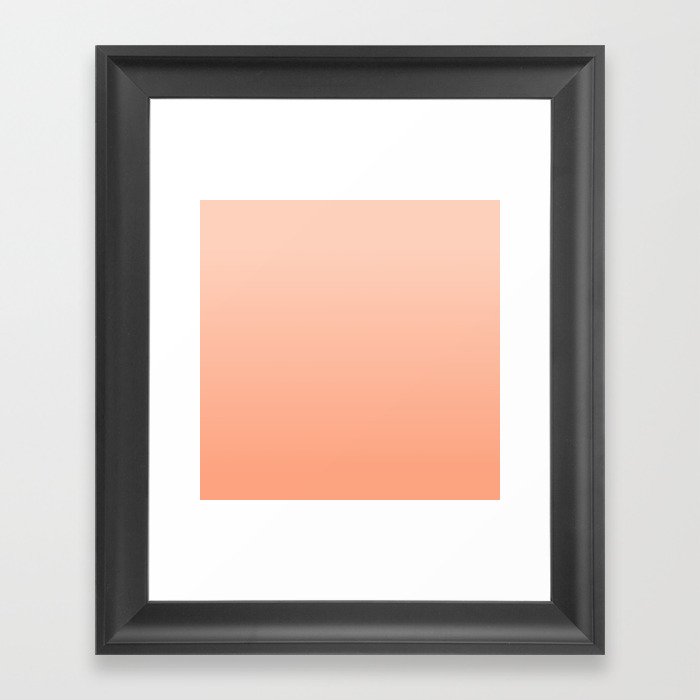 Canteloupe & Peach light  soft pastel colors ombre abstract pattern   Framed Art Print