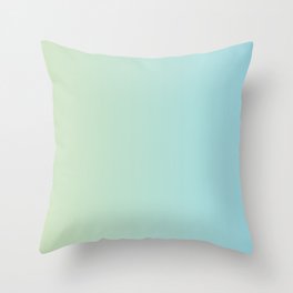 Turquoise Green Blue Gradient Throw Pillow