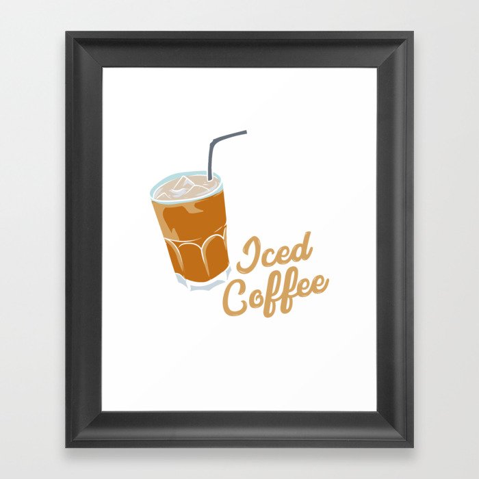 Iced Coffee Obsessed Framed Art Print
