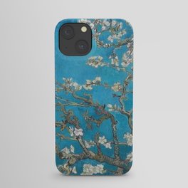 Vincent van Gogh Blossoming Almond Tree (Almond Blossoms) Medium Blue iPhone Case