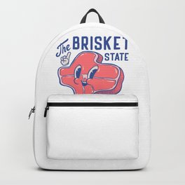 Texas Brisket - The Brisket State | Mid-Century Retro Cartoon Mascot Backpack